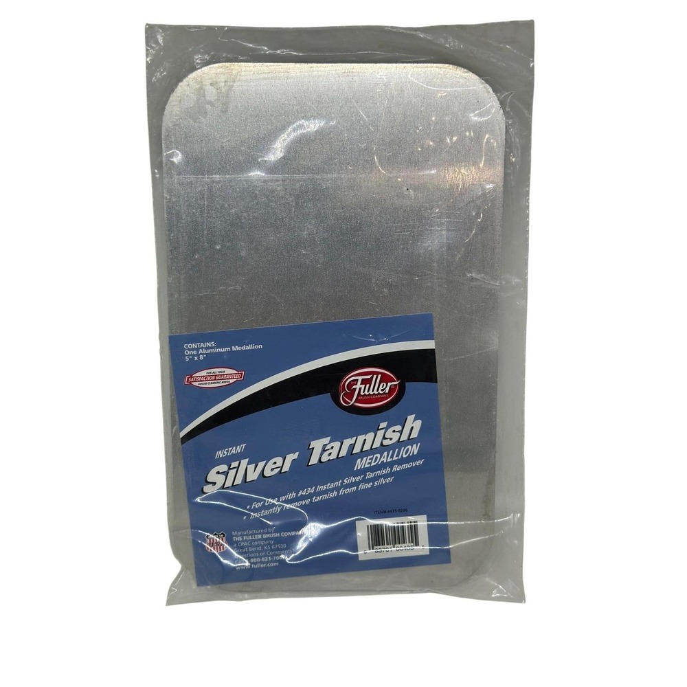 NOS VTG Fuller Instant Silver Tarnish Medallion 5"x8" Aluminum Cleaner Shield